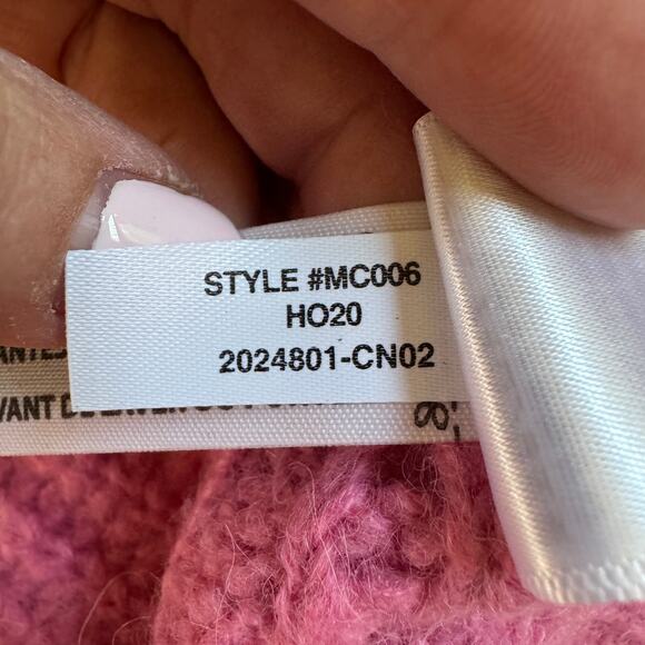 Madewell Charley Pullover Sweater Pink Size Small EUC Cable Knit Breast Cancer - Picture 10 of 11